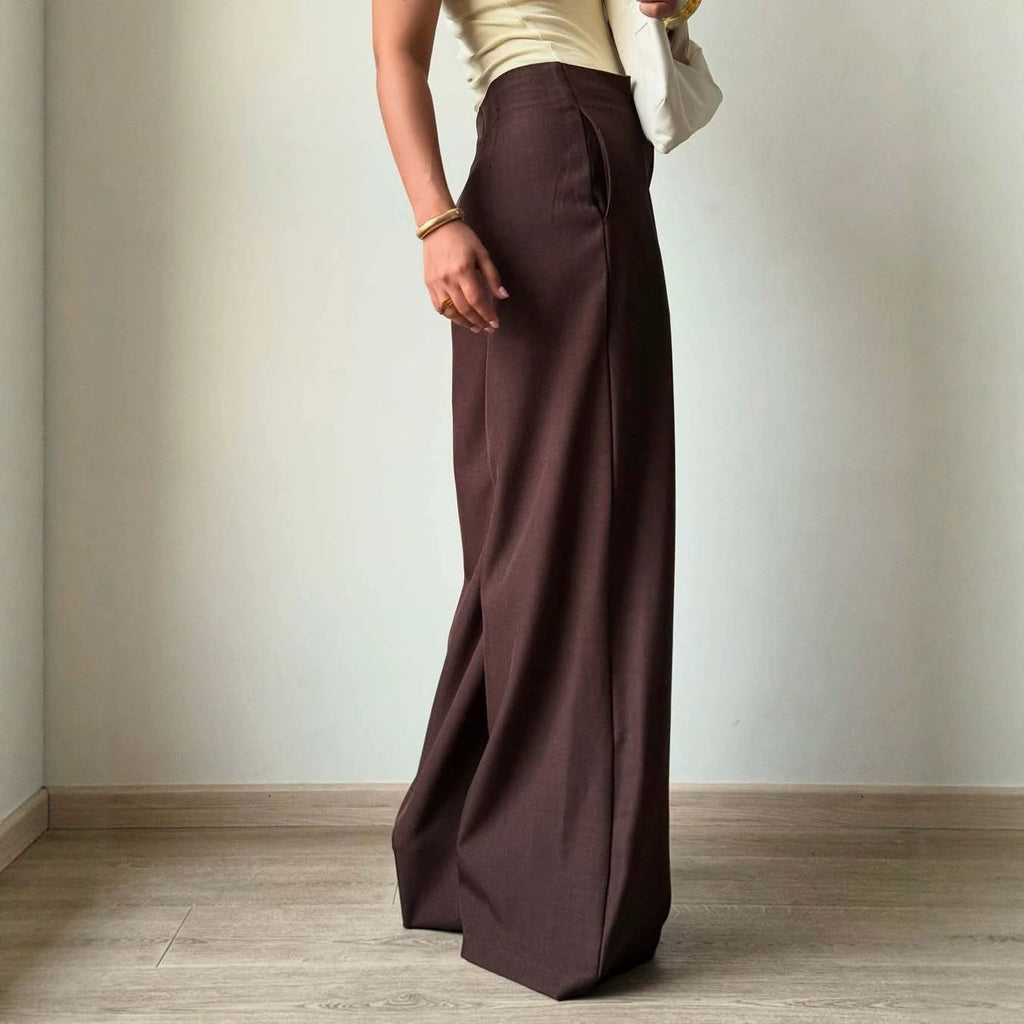 Weite Hose mit hohem Bund