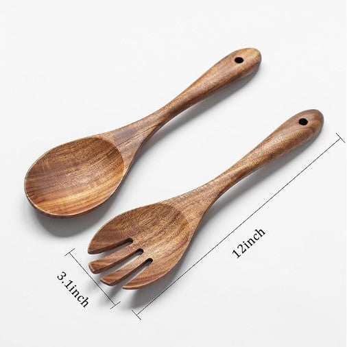 Küchenhelfer-Set Teakholz – Bild 6 | LuxeStyle