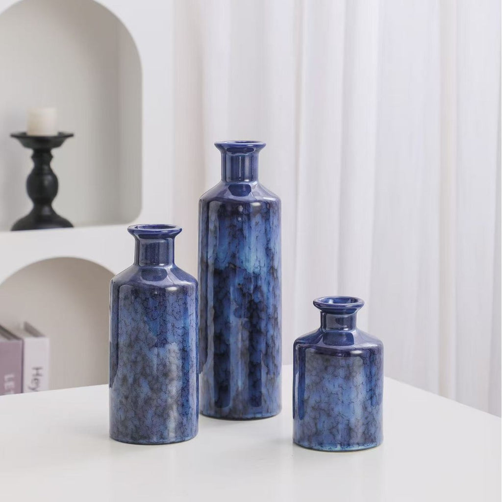 Keramik-Vase Set – 3 Stück, glasiert – Bild 4 | LuxeStyle