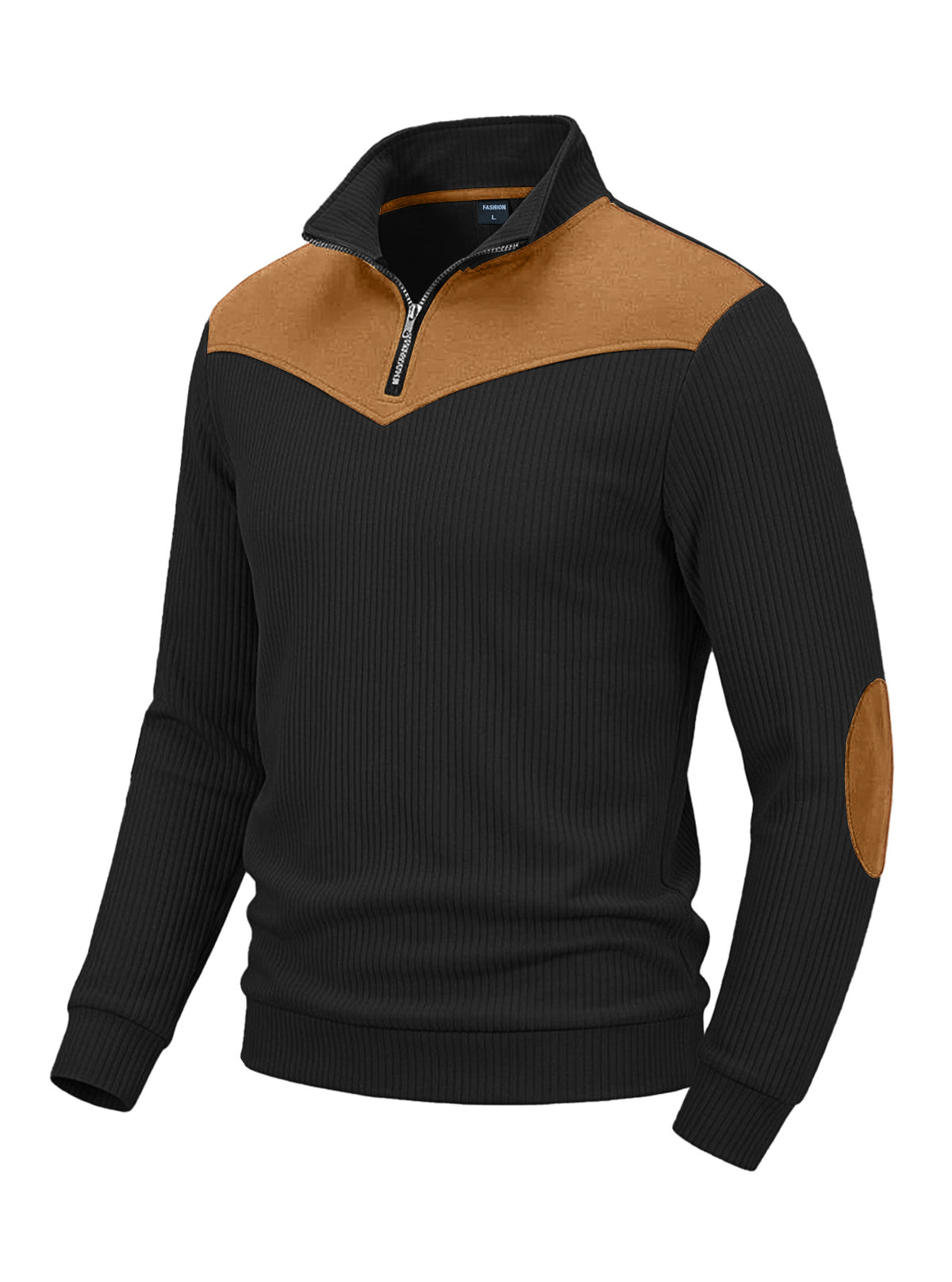Herren Stehkragen-Sweatshirt Langarm | LuxeStyle