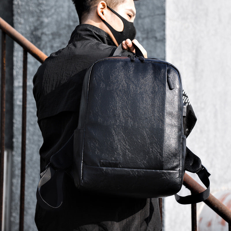 Lässiger Rucksack aus PU-Leder | LuxeStyle