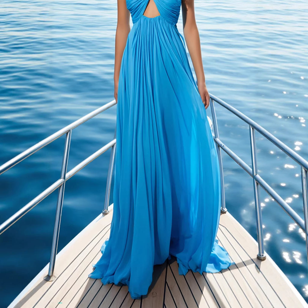 Trägerloses Plisseekleid in A-Linie – Bild 1 | LuxeStyle