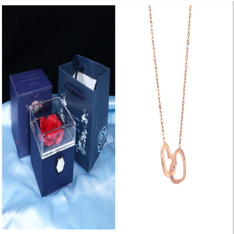 Drehbare Rosen-Schmuckbox