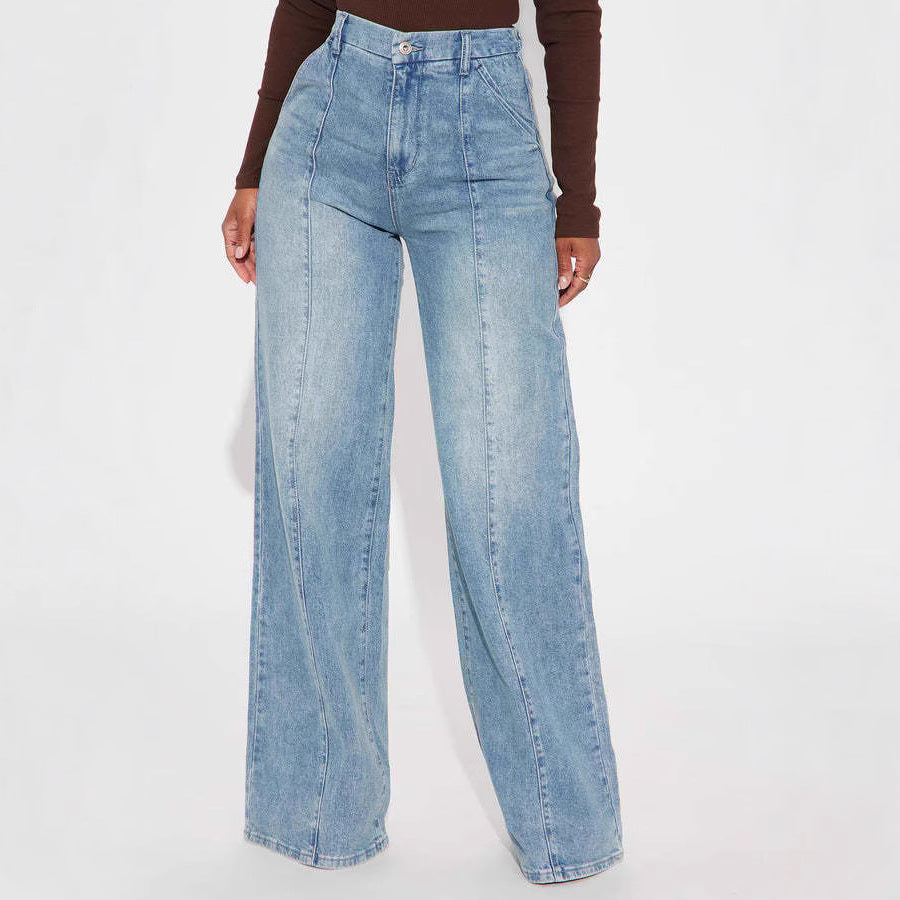 Straight-Leg Jeans im Street-Style