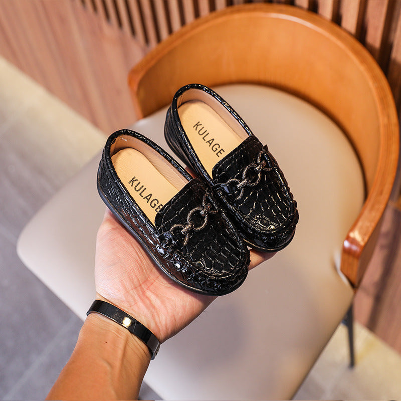 Retro Leder Slipper für Kinder