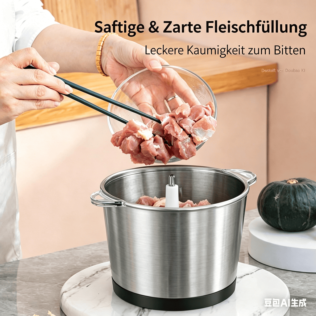 Elektrischer Fleischwolf mit 5L Edelstahl-Schüssel