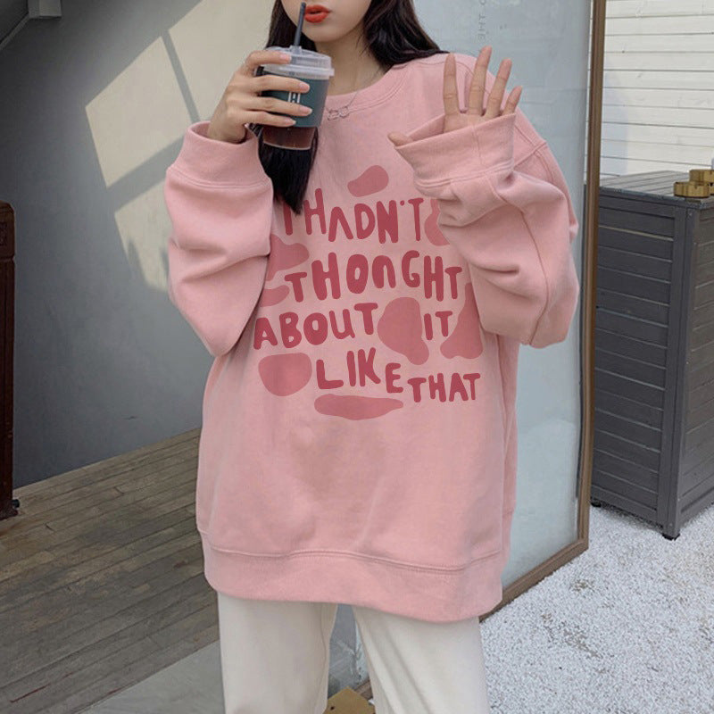 Lockere Damen-Hoodie mit Fleece-Futter