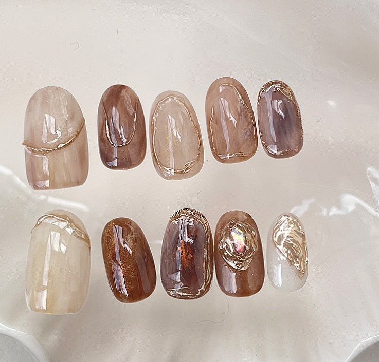 Caramel Halo Dye Press-on Nägel – Bild 5 | LuxeStyle
