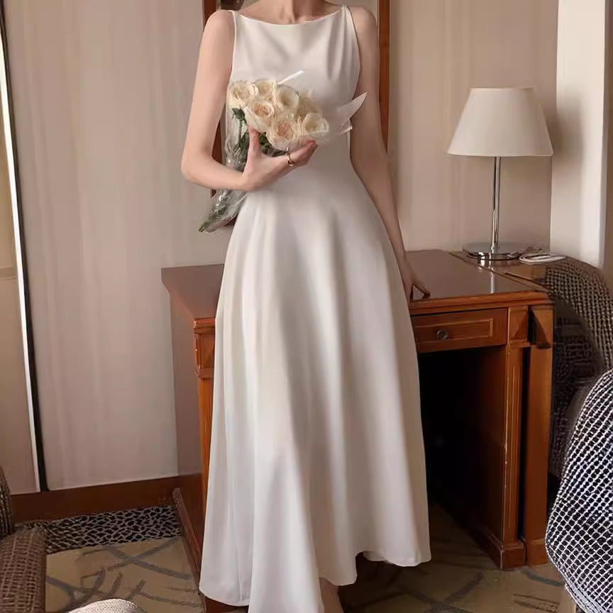 Damen Langarmlos Kleid Einzelseiten