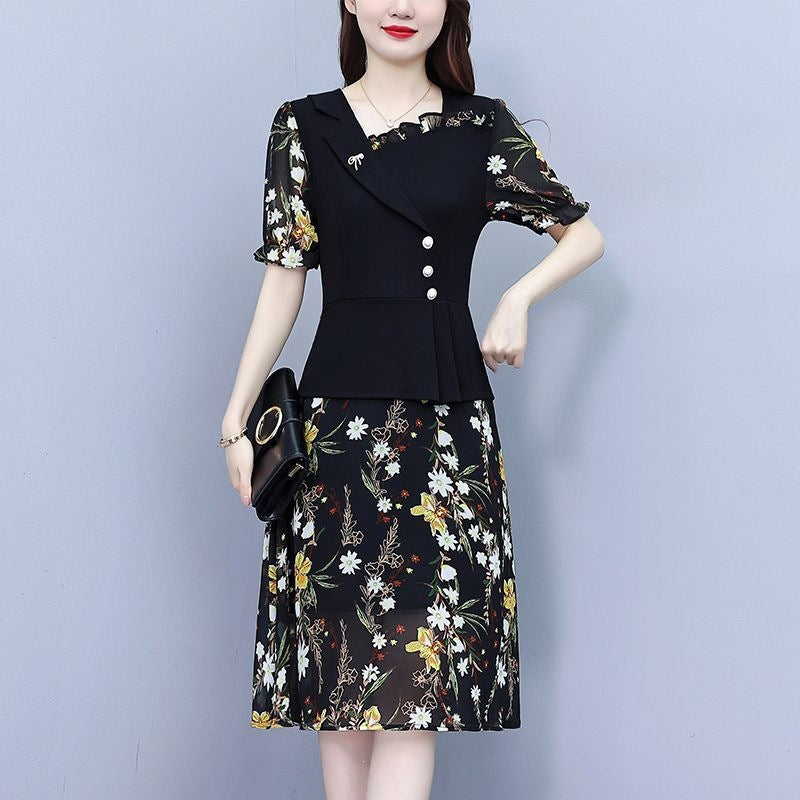 Elegantes Midikleid mit Blumenprint