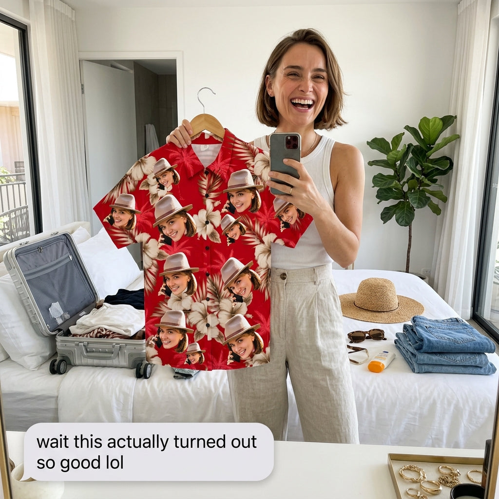 Hawaiihemd mit Hibiskus- und Palmenprint – Bild 5 | LuxeStyle