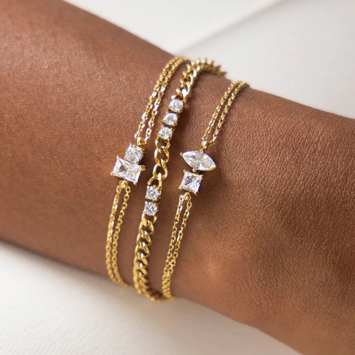 Diamant-Kettenarmband