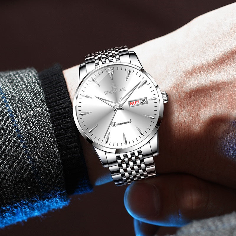 Herren Automatikuhr mit Doppelkalender – Bild 7 | LuxeStyle