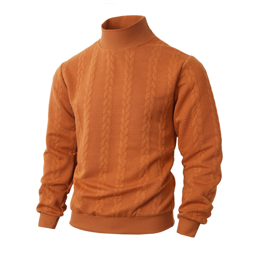 Herren Jacquard Rollkragenpullover