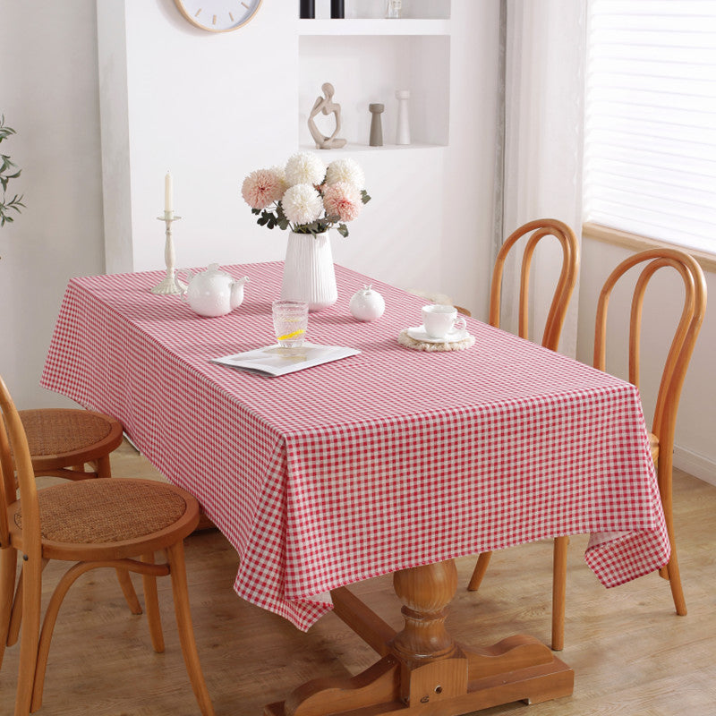 Tischdecke aus Polyester-Baumwolle mit Karomuster