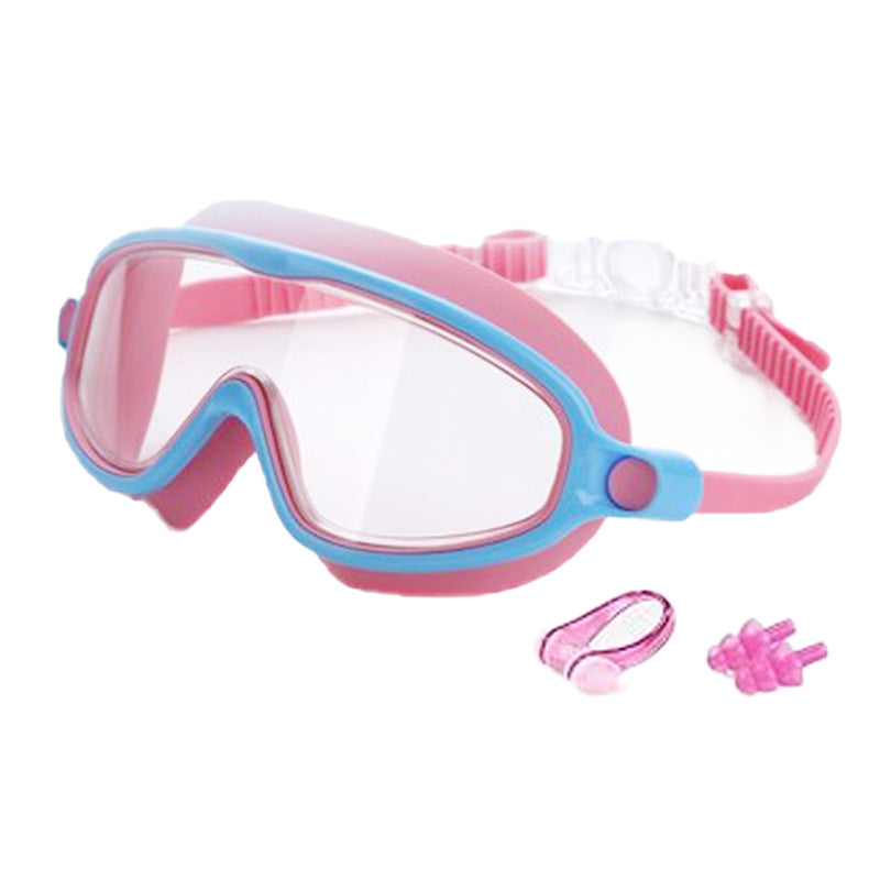 HD-Schwimmbrille für Kinder mit Nasenschutz