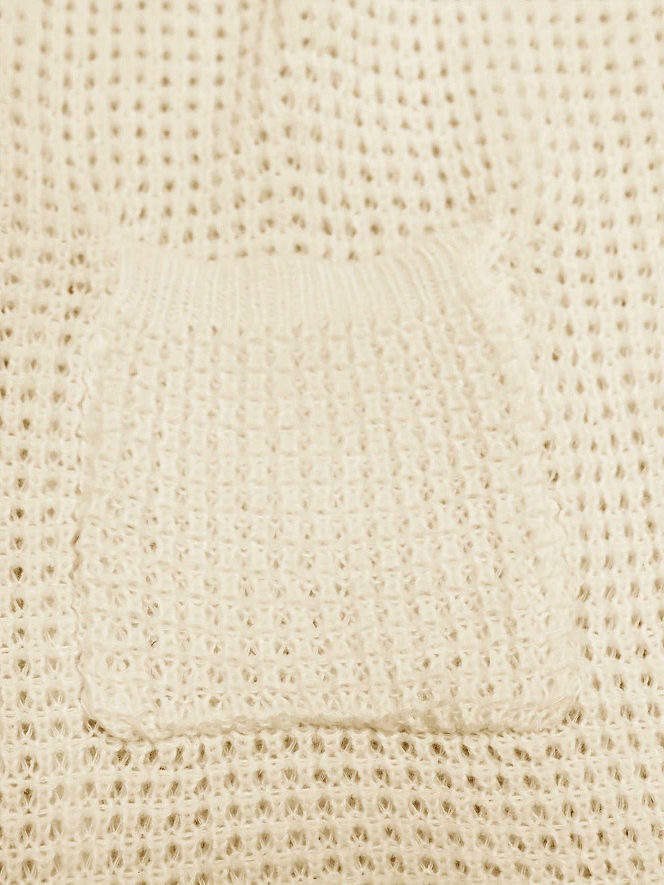 Boho Plus-Grösse Langarm Strickcardigan mit Laternenärmeln