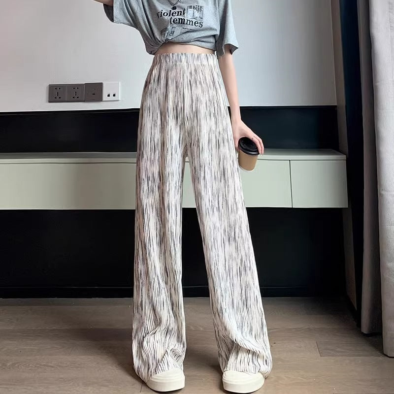 Bequeme Tie-Dye Hose mit weitem Bein