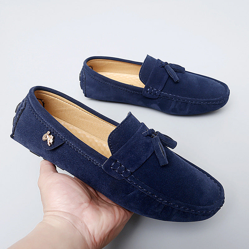 Schwarzer Lederschuh mit flachem Absatz – Bild 3 | LuxeStyle