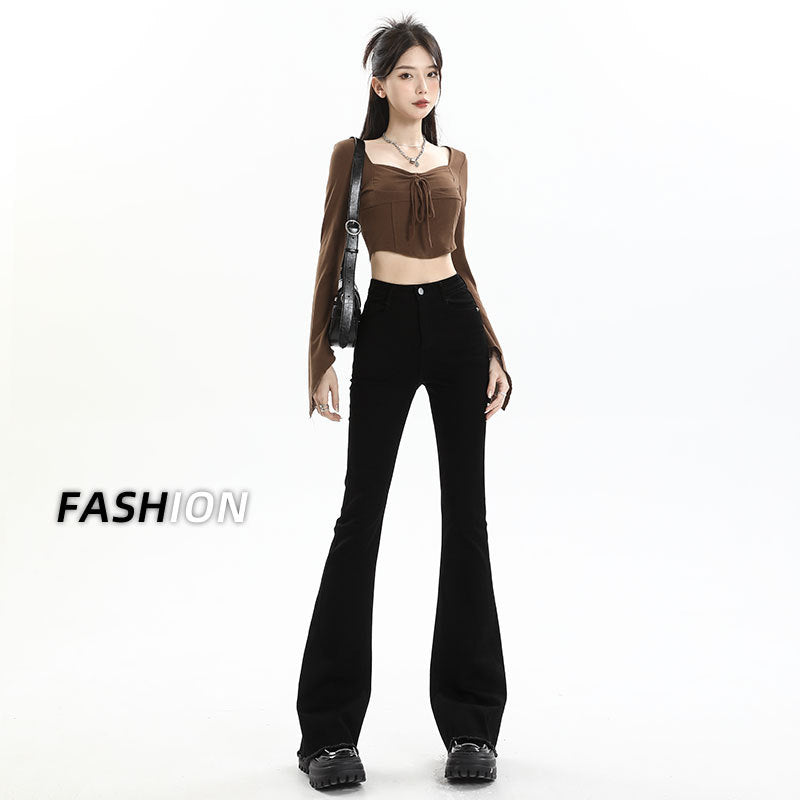 High-Waist Bootcut Jeans im Vintage-Stil