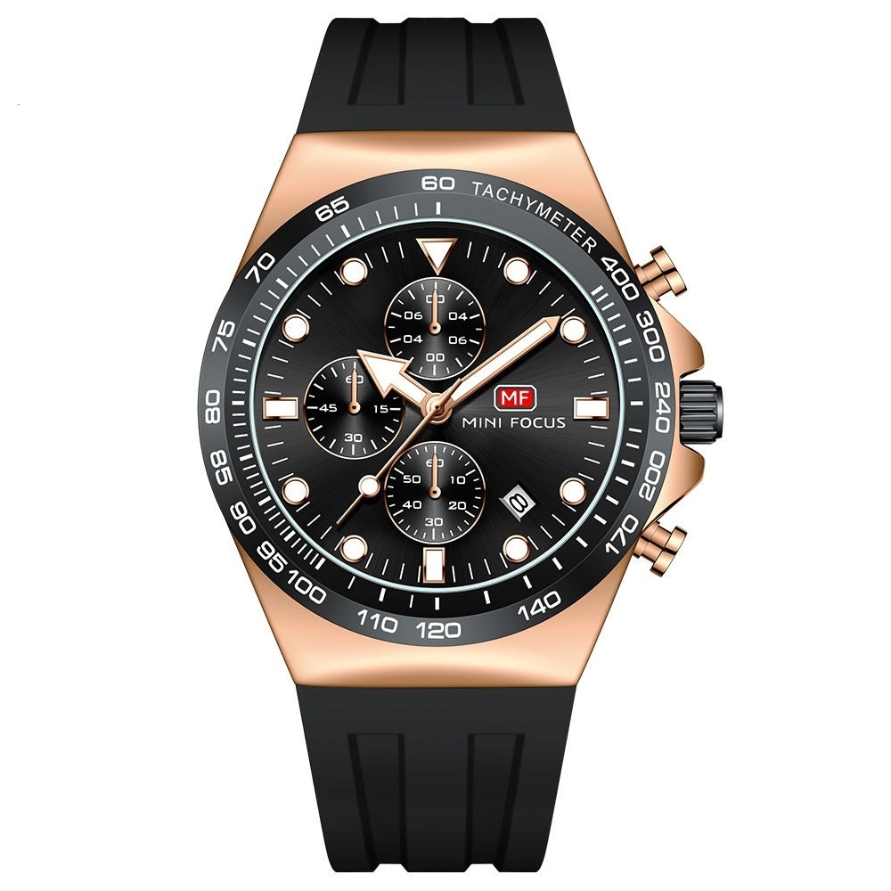Herren Sportliche Multifunktionsquarzuhr