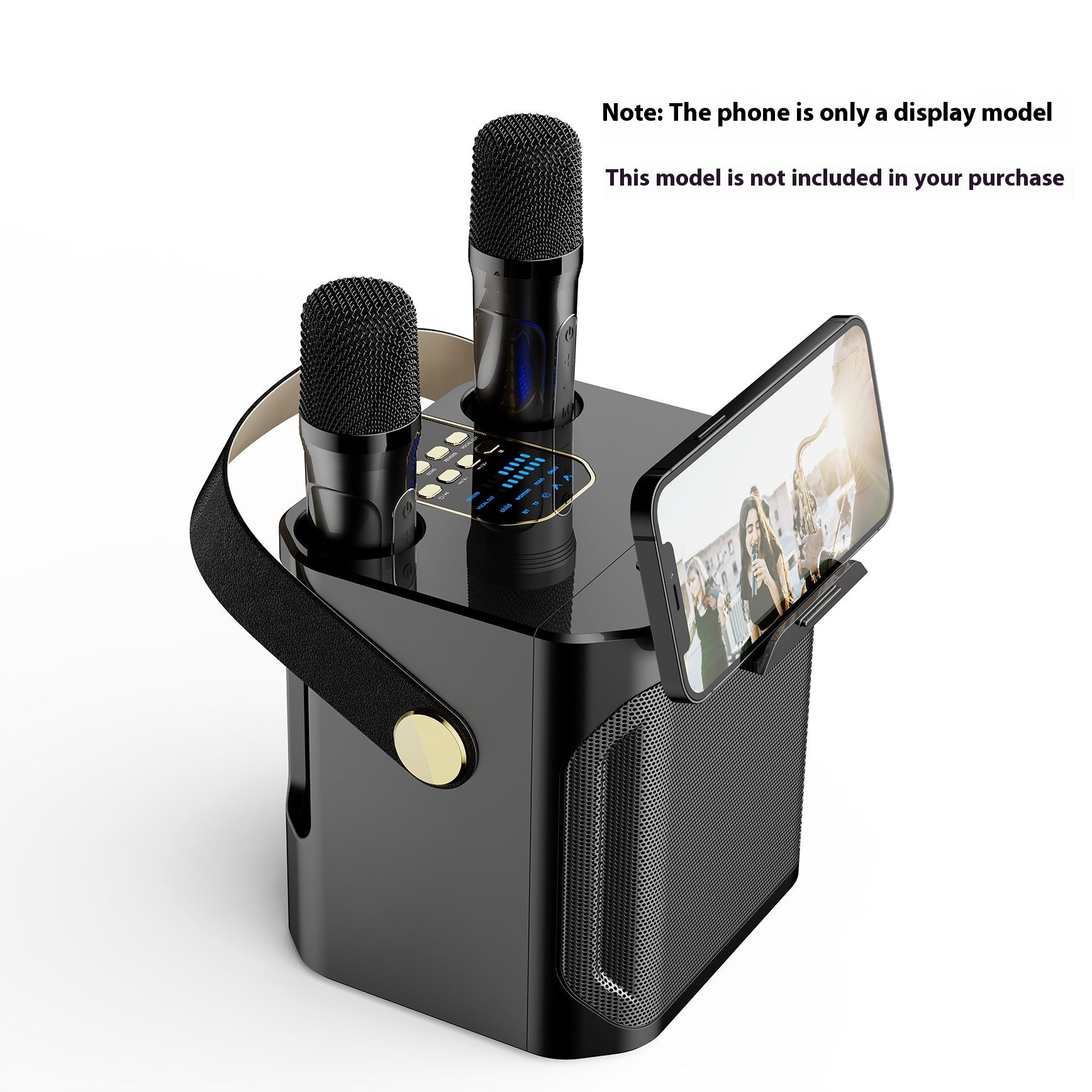 Bluetooth-Lautsprecher mit 2 Mikrofonen für Outdoor-Karaoke
