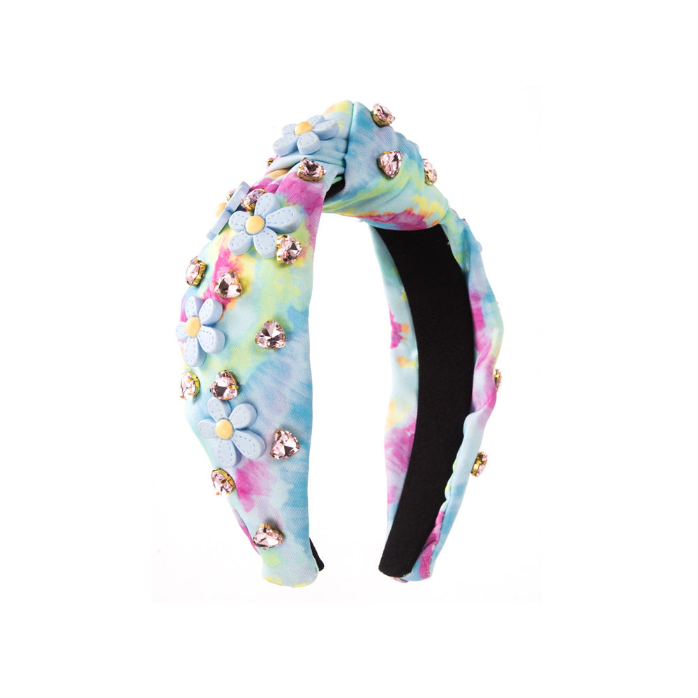 Tie-Dye Haarband mit Blumen oder Schleife | LuxeStyle