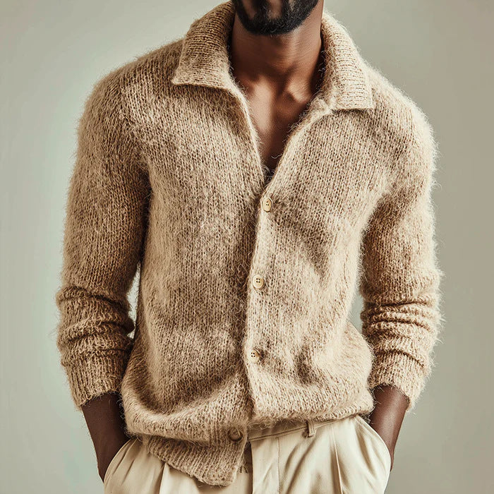 Herren Strick-Cardigan mit langen Ärmeln