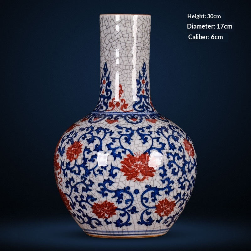 Keramik-Vase «Craquelé» · Antik-Glasur