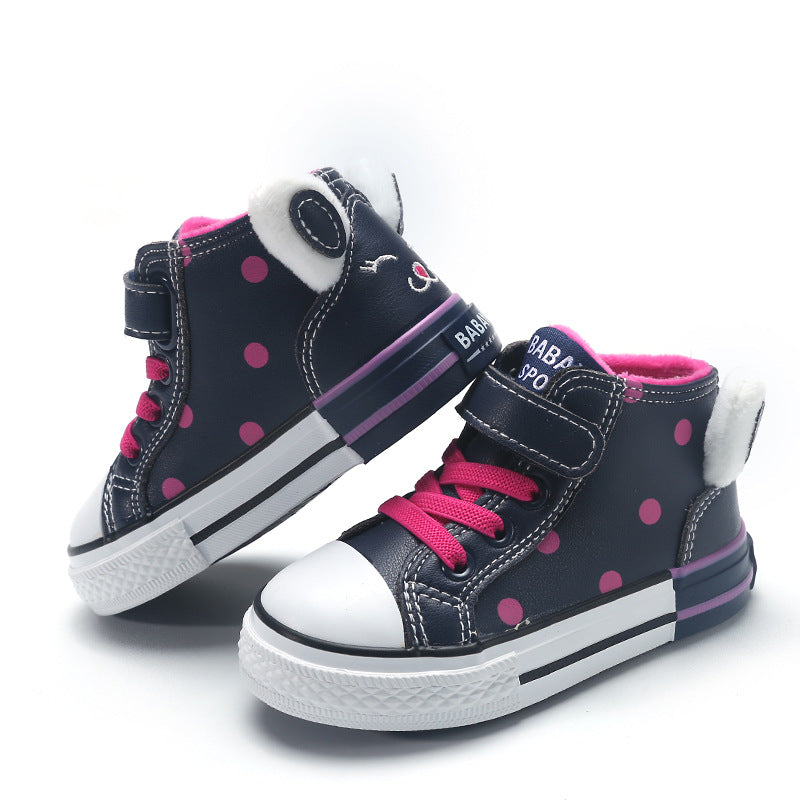 Samt-Leder-High-Top für Mädchen – Bild 4 | LuxeStyle