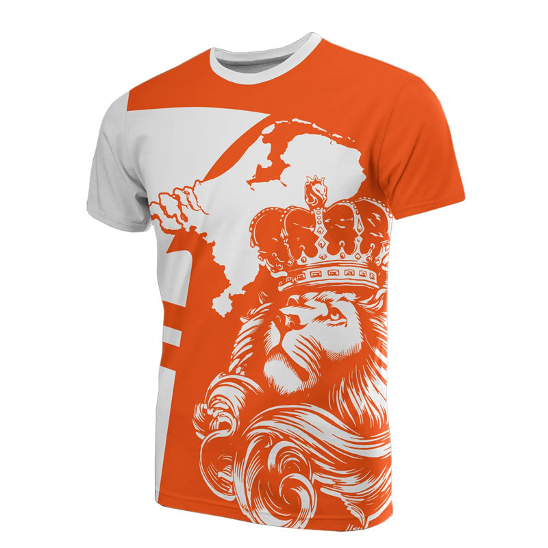 Herren T-Shirt mit Hollandflaggen-Print – Bild 1 | LuxeStyle