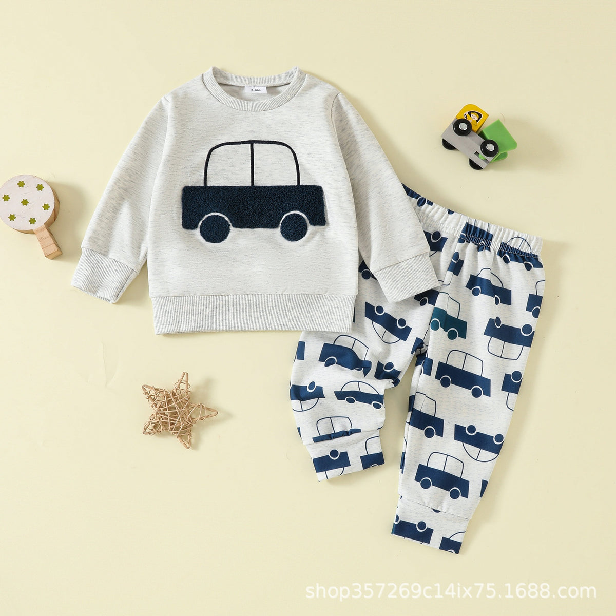 Langärmliges Baumwoll-Set für Babys – Bild 11 | LuxeStyle