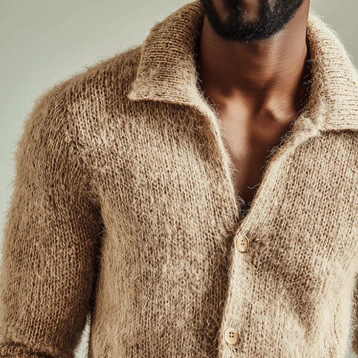 Herren Strick-Cardigan mit langen Ärmeln