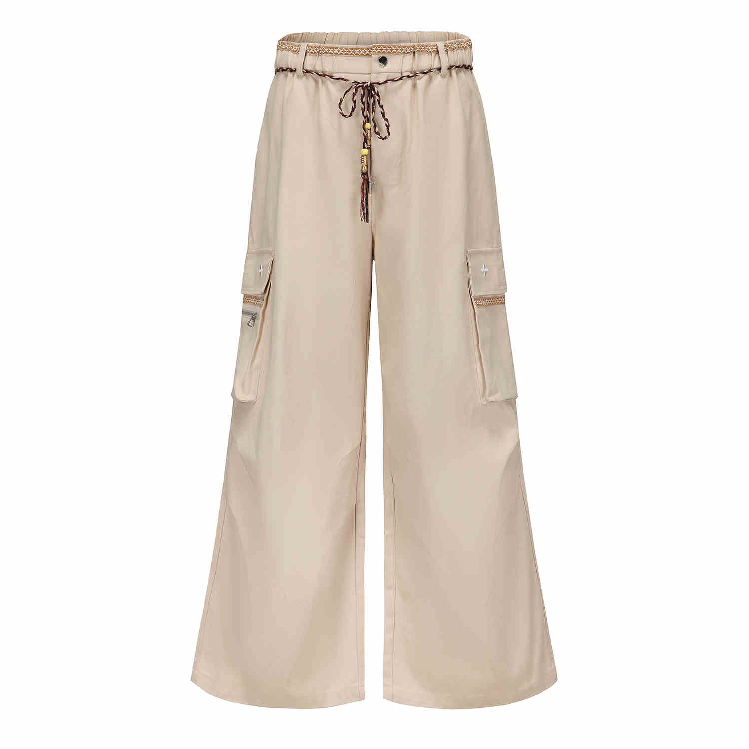 Schlauchbund-Hose mit weitem Bein