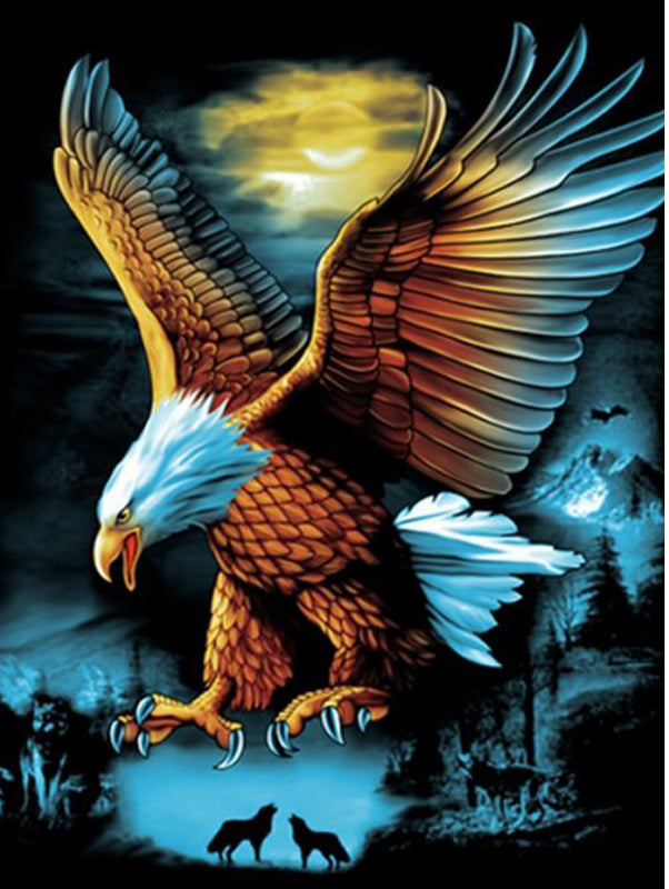 Diamond Painting Set "Adler, Baum, Wolf"