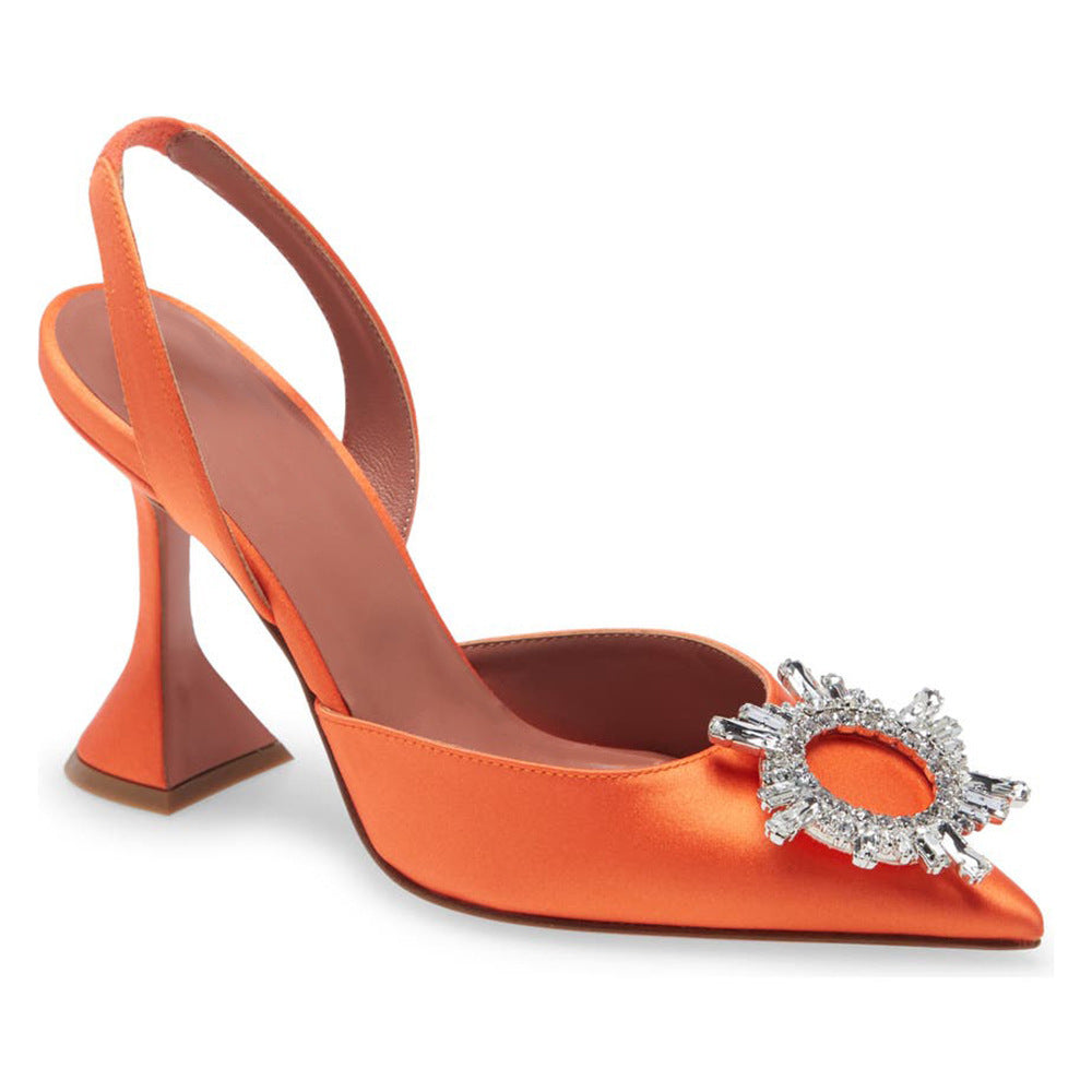 Baotou Dew Heel Sandalen mit Strass-Schnalle – Bild 2 | LuxeStyle