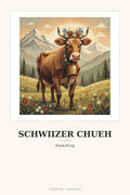 Schweiz-Poster «Schweizer Kuh»