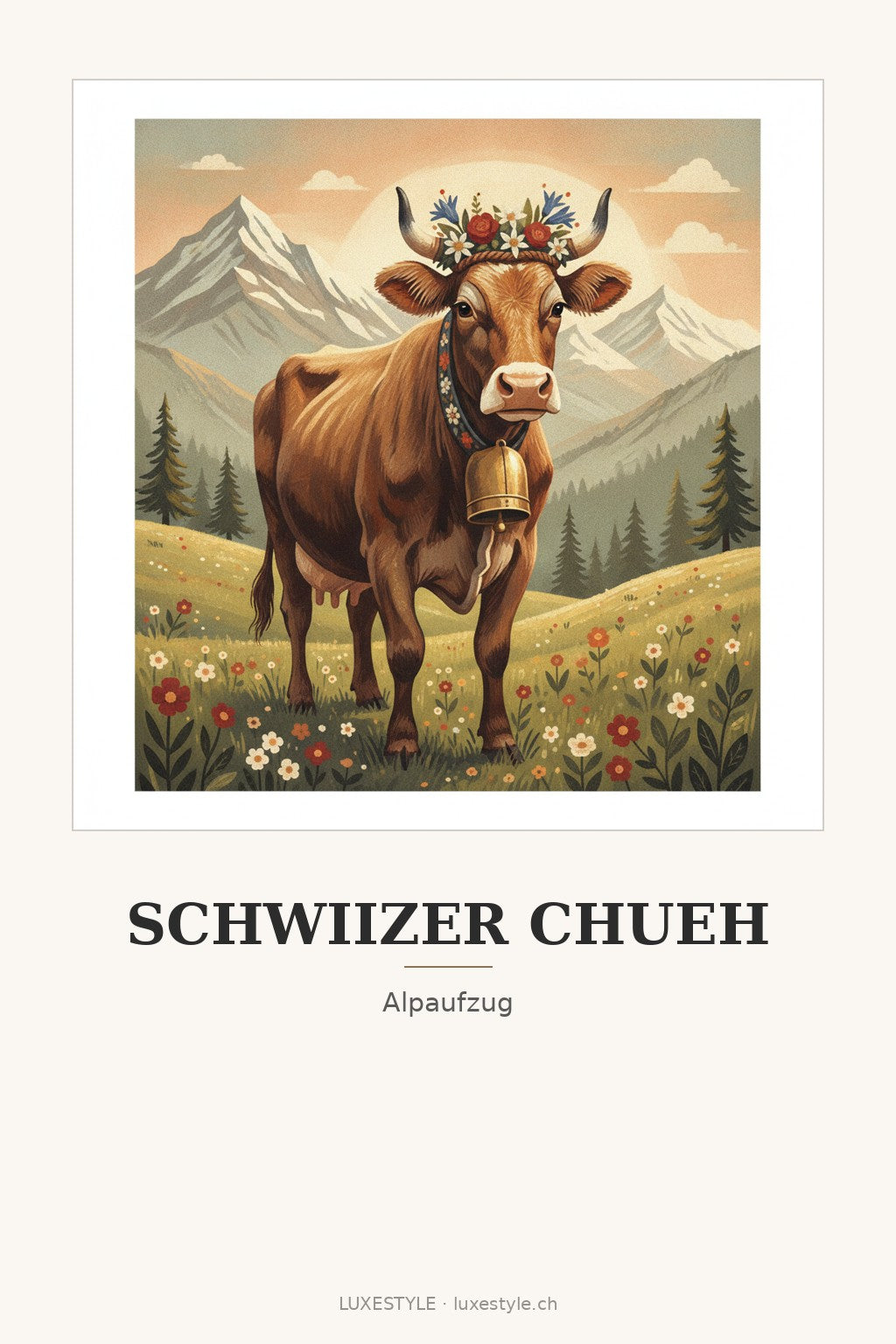 Schweiz-Poster «Schweizer Kuh»