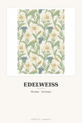 Schweiz-Poster «Edelweiss-Muster»