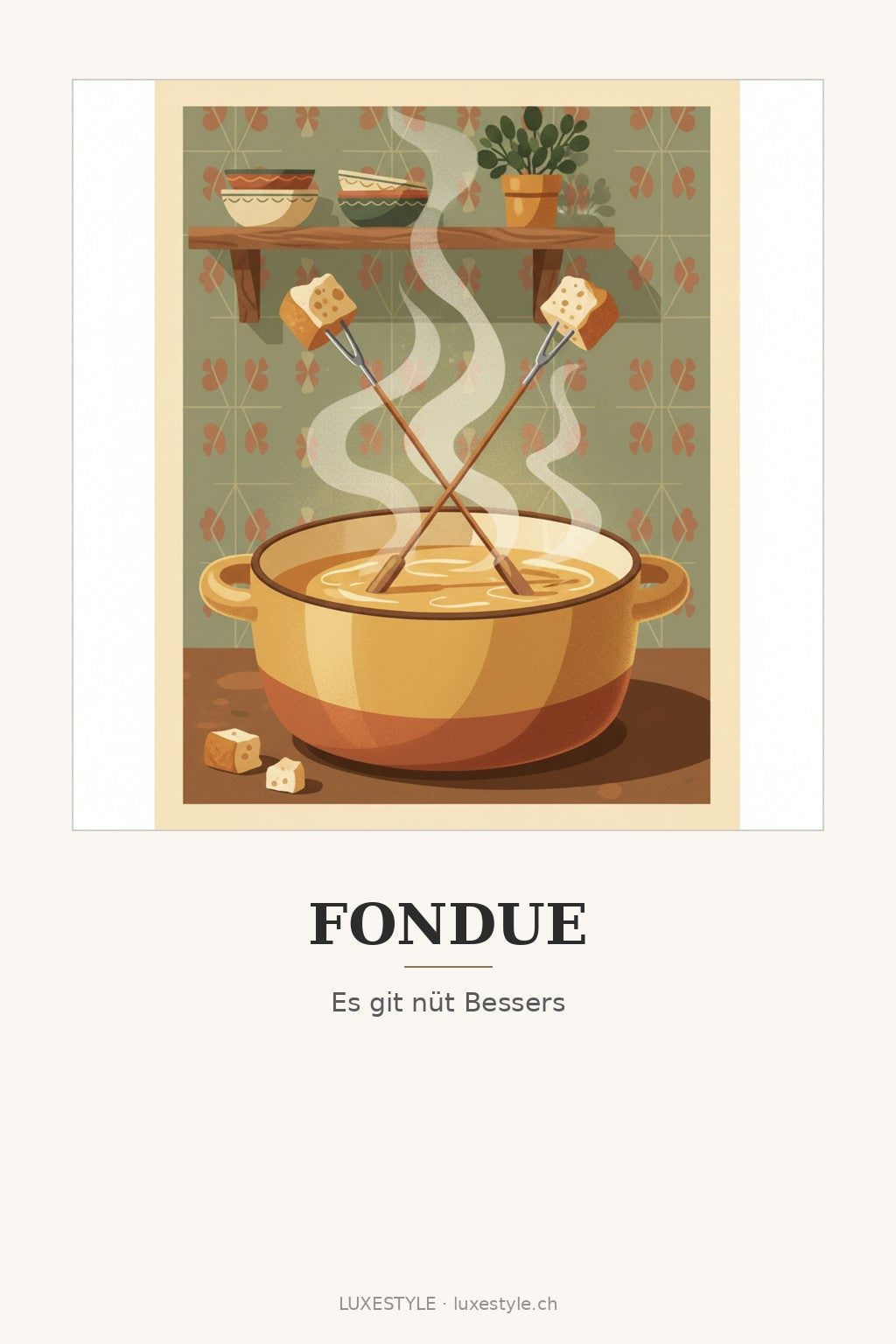 Schweiz-Poster «Fondue»