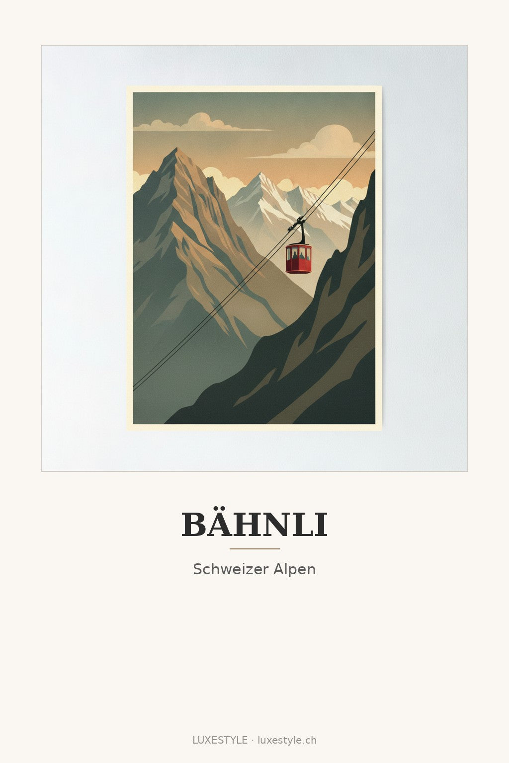 Schweiz-Poster «Gondelbahn»