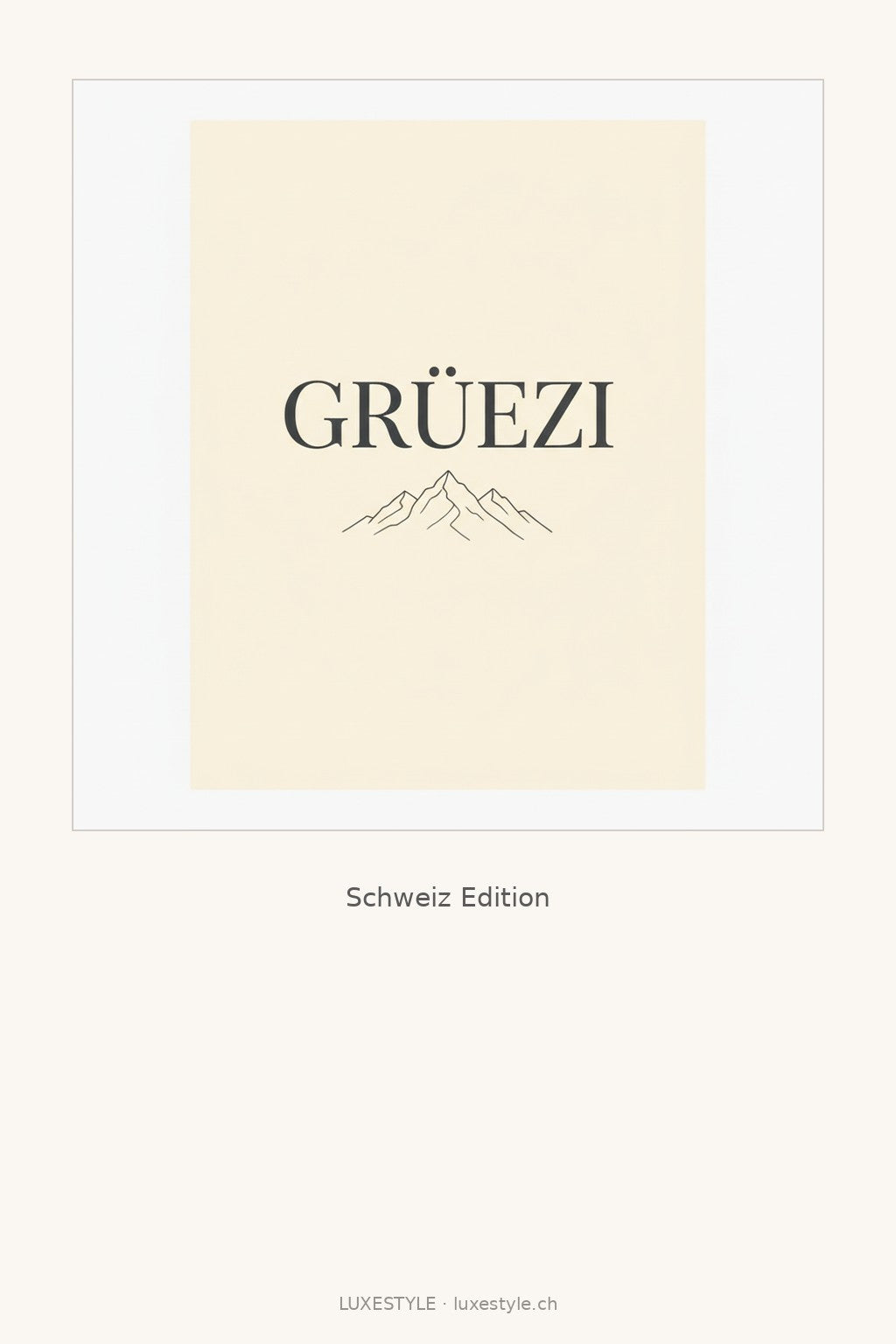 Schweiz-Poster «Grüezi»