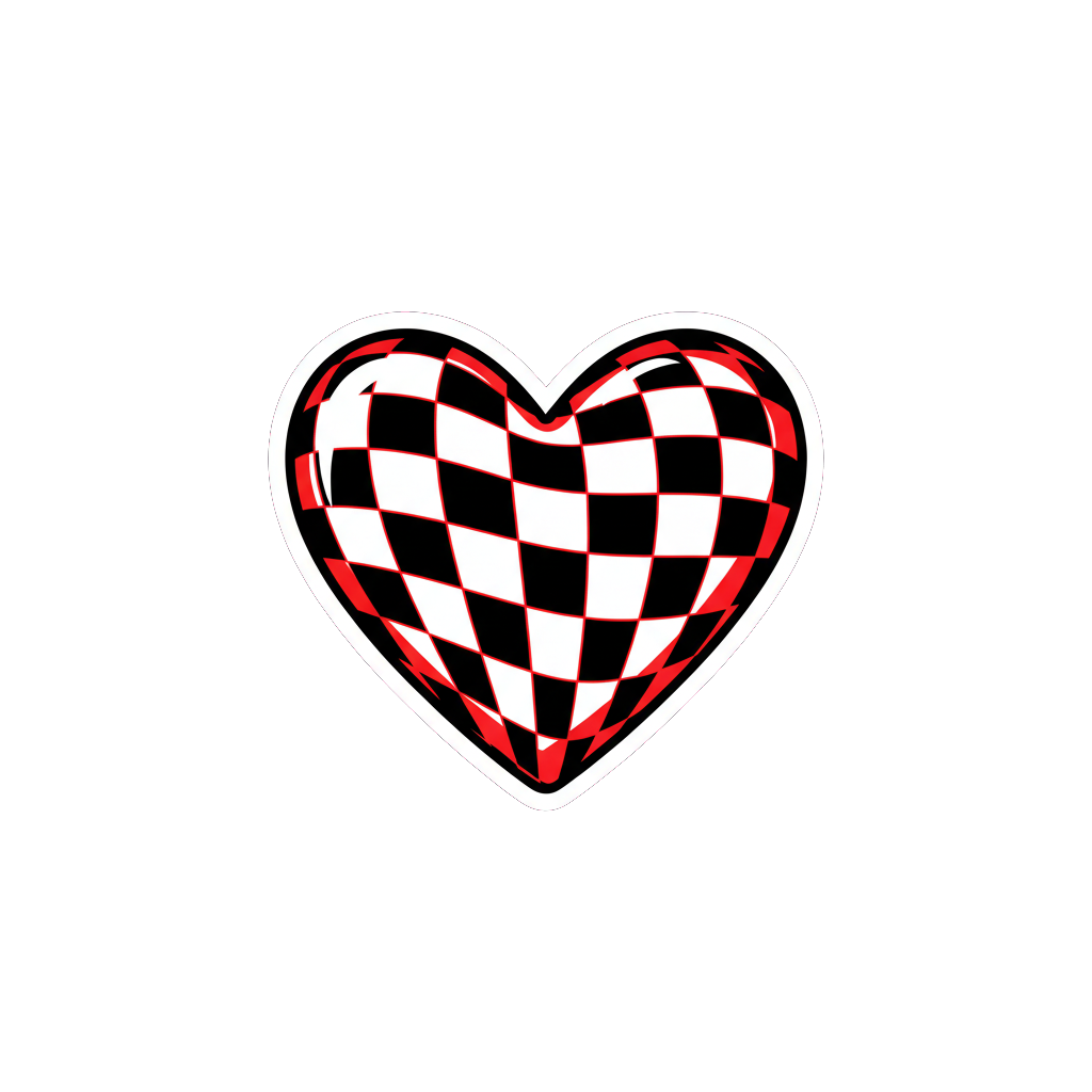 Sticker «Checker Heart»
