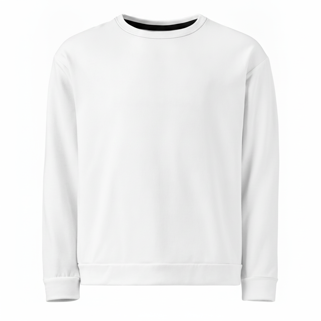 Allover-Pullover weiss blanko zum Selbstgestalten