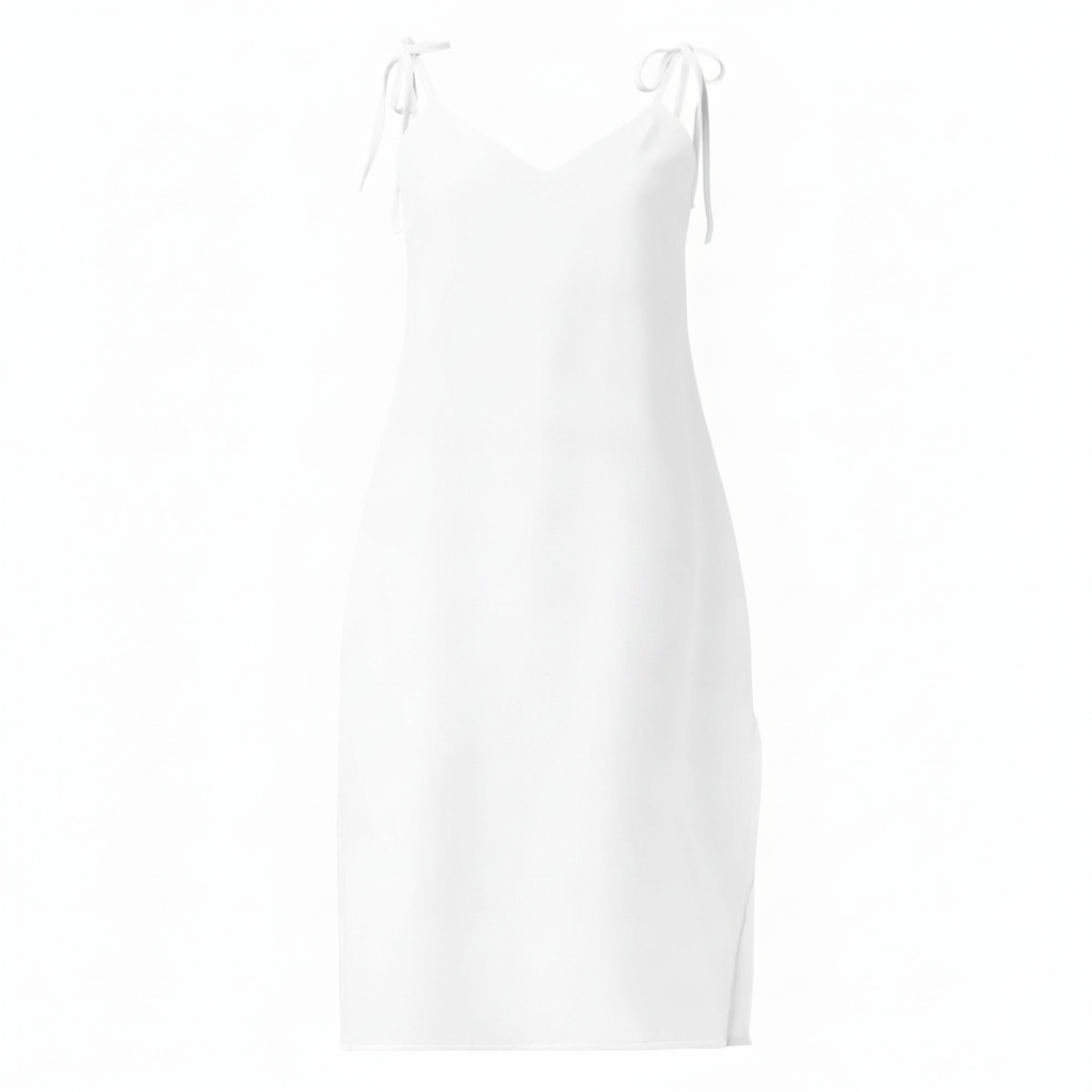 Allover-Slip-Kleid weiss blanko zum Selbstgestalten