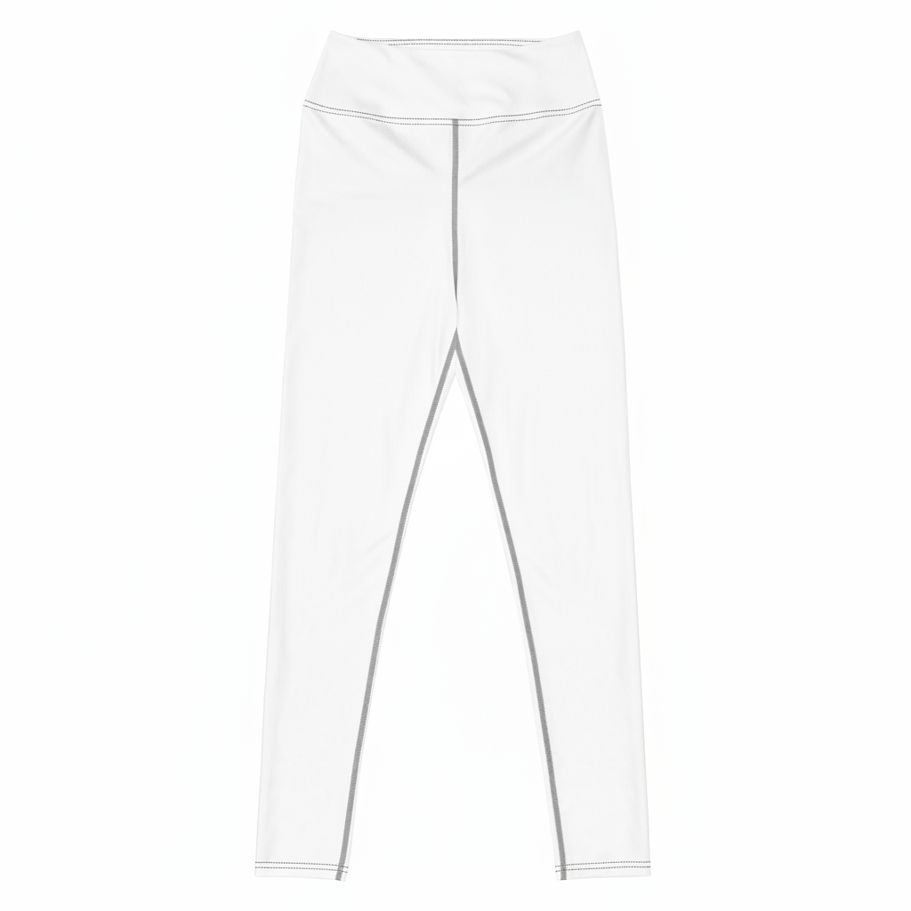 Allover-Yoga-Leggings weiss blanko zum Selbstgestalten