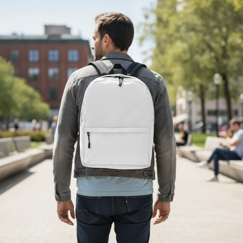 Allover-Rucksack – selbst gestalten, getragen