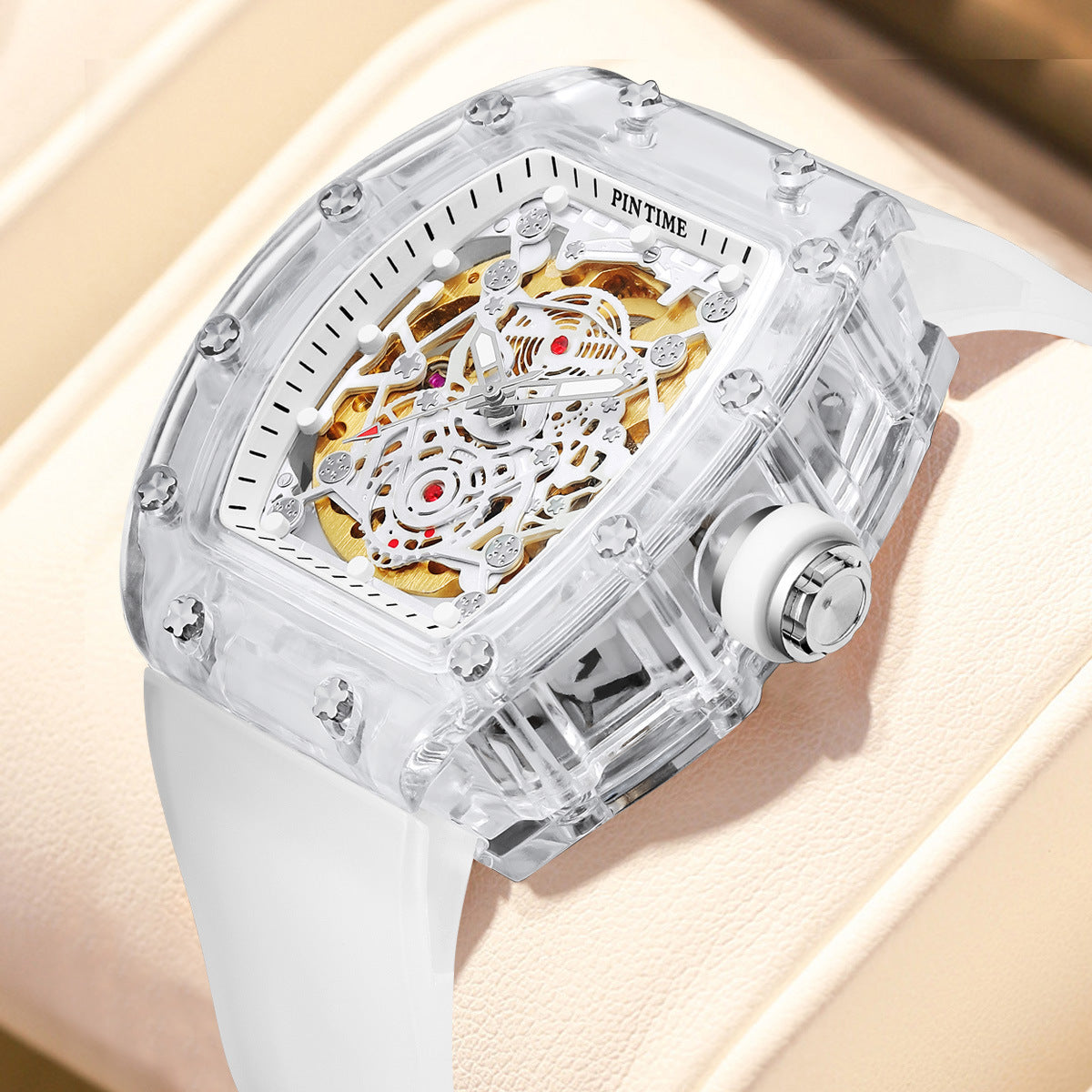 Mechanische Herrenuhr mit Silikonarmband | LuxeStyle