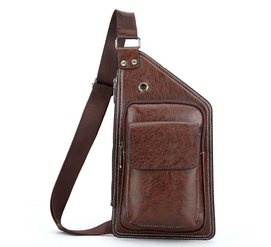 Brusttasche aus PU-Leder mit Reissverschluss – Bild 10 | LuxeStyle