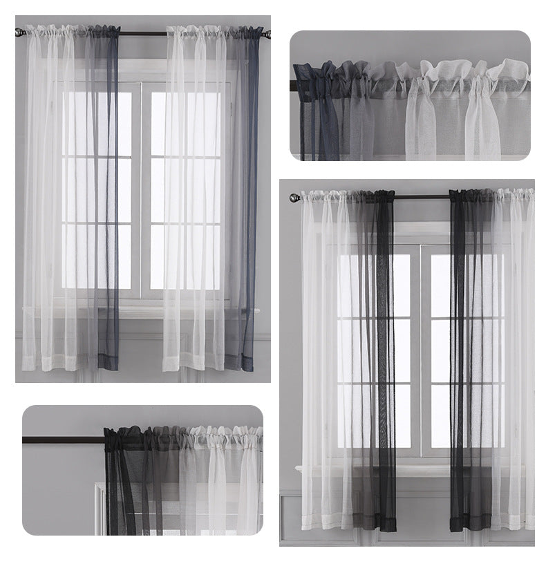 Farbverlauf-Vorhang Leinen-Optik – Bild 3 | LuxeStyle